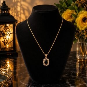 Princess Diana Necklace – Elegant Black Statement Necklace for Women