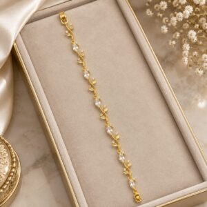 White Tulip Bracelet – Elegant White Floral Flower Bracelet for Women