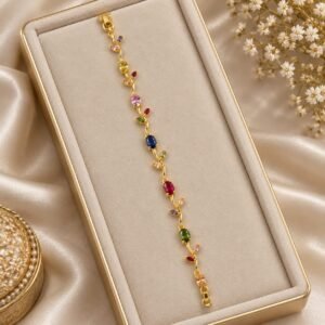 Colorful Tulip Bracelet – Elegant Multicolor Floral Flower Bracelet for Women